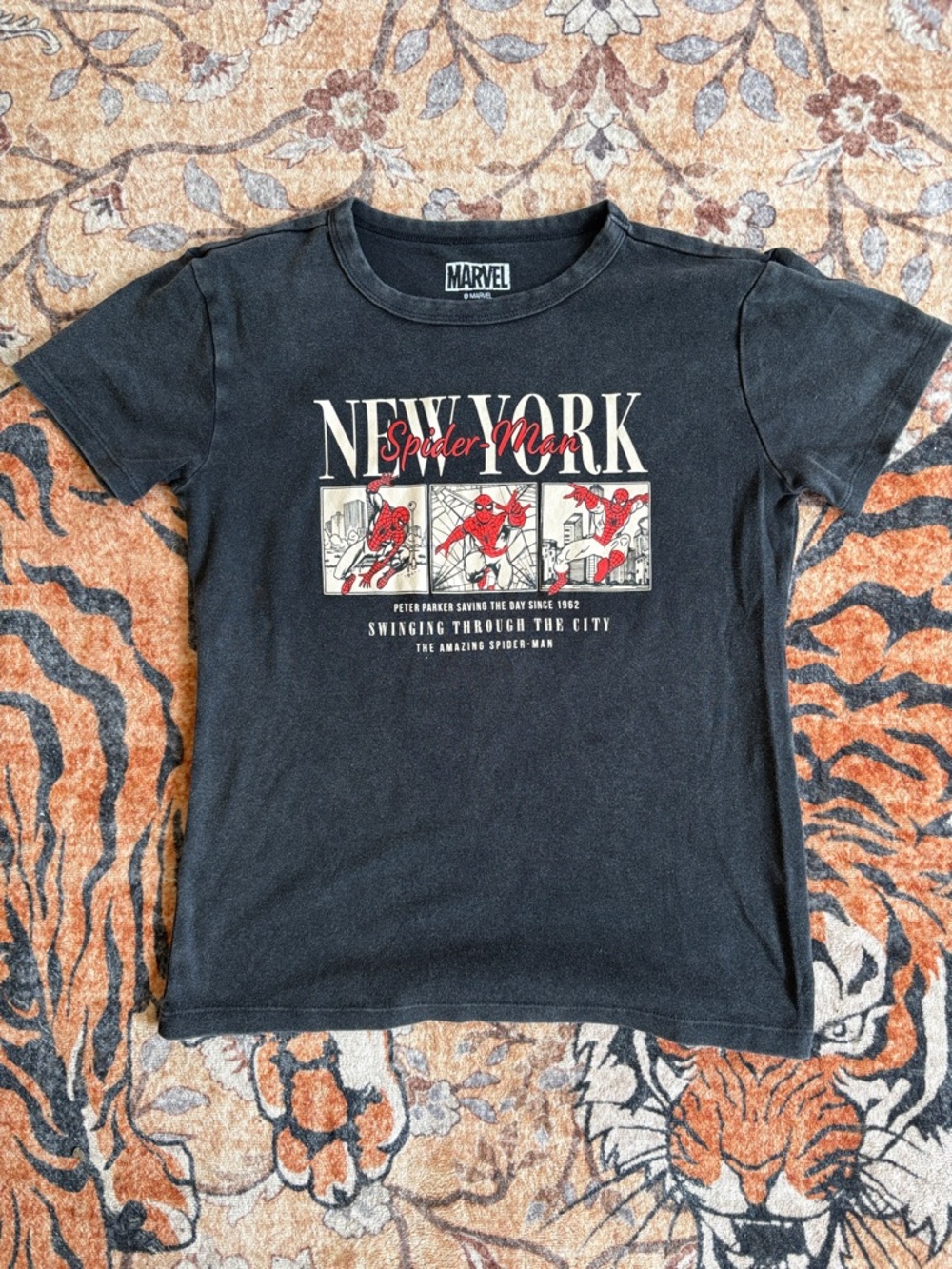 Marvel Black Spider-Man New York Graphic Tee